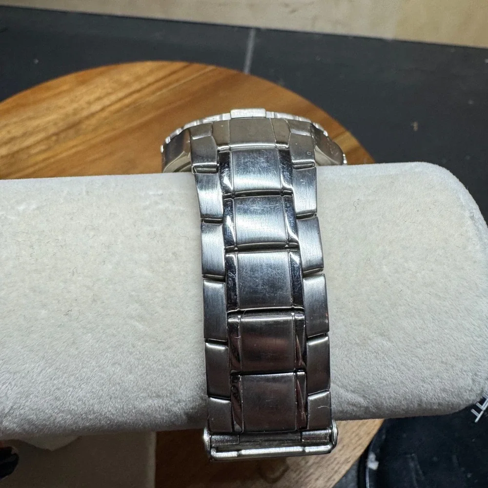 Remington Mens Quartz Watch Stainless Steel Black Dial 62309W 165FT Water Res